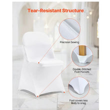 30-Pack Stretch Spandex Folding Chair Covers Universal Fit Washable (White)
