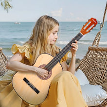 38 Inch Classical Guitar Starter Kit Natural Basswood Guitar with Gig Bag & Accessories