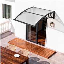 38 x 40 in Door Awning Canopy Polycarbonate Front Door Cover Rain & UV Protection (Clear)