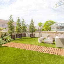 Brown Straight Pathway Roll Out Garden Walkway Wooden Garden