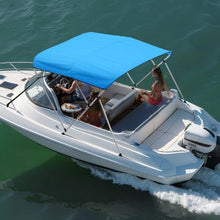 3 Bow Boat Bimini Top – 600D Waterproof Polyester Canopy Aluminum Frame Sun Shade Awning with Storage Bag 6 L x 54 60 W x 46  H (Pacific Blue)