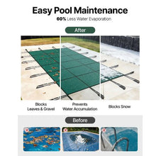 14x26 ft Inground Pool Safety Cover Mesh Winter Cover (Green)