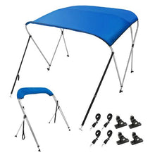 6'L x (54"-60")W x 46"H 3 Bow Boat Bimini Tops with Aluminum Alloy Frame Waterproof