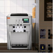 Countertop Soft Serve Ice Cream Machine 1800W 3-Flavor