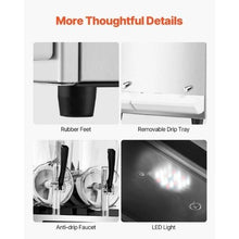 2 x 12 L  Commercial Slushy Machine 96 Cups Stainless Steel for Home Party Restaurants Cafe Bars