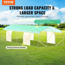 29.53x9.84x6.6 Ft Green Galvanized Frame PE Cover Walk-in Tunnel Greenhouse HS-F039