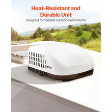 15000 BTU Non-Ducted RV Rooftop Air Conditioner with Air Distribution Box Quiet 120V AC Unit (White)