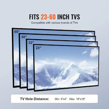Mobile TV Stand for 23-60" TVs, Height Adjustable Portable Cart with Wheels Fits Screen Size: 58.4-152.4 cm