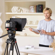 10-Inch Aluminum Teleprompter for YouTube Twitch Zoom & Live Streaming