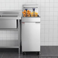 Commercial Propane Deep Fryer 90,000 BTU 40 LBS 2 Baskets 3-Tube Burner Stainless Steel Fryer Cart