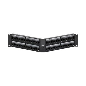 2RU Cat 6A Angled 110-Style Patch Panel 48-Port 6A587-U48