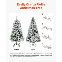 Artificial Snow Flocked Xmas Christmas Tree with 470 Colorful LED Lights (7.2FT)