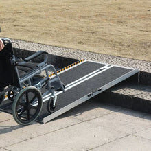 48 Inch Portable Wheelchair Ramp Aluminum Folding Threshold Ramp for Home Steps Stairs Doorways Curbs