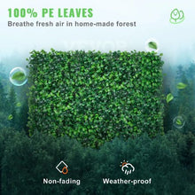 20 x 20 Artificial Boxwood Panel for Decor Privacy Fence Indoor Outdoor Garden Backyard (Pack of 24)