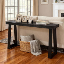 56 Inch Behind Couch Console Table (Black)