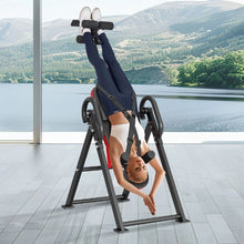 Heavy Duty Inversion Table – 300lbs Capacity Back Stretcher with Headrest Ankle Lock Adjustable Protective Belt (Red/Black)