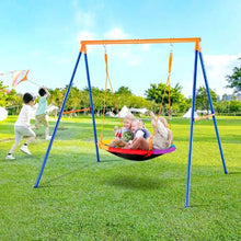 Backyard Swing Set – 440 lbs Capacity 40" Saucer Seat Heavy-Duty A-Frame Easy Assembly
