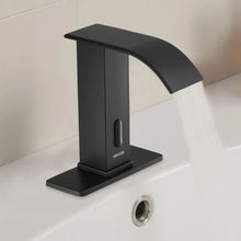 9/16 In Touchless Bathroom Sink Faucet Automatic Motion Sensor Waterfall Tap Matte Black