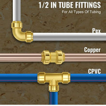 1/2" Push-Fit for Air System (Straight,Elbows,Tees) Pipe Fittings (25PCS)
