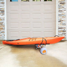 Heavy Duty Foldable Kayak & Canoe Cart – 12" Tires Adjustable 6.7"-17.3" 350 lbs Capacity Paddleboard & Jon Boat Trolley