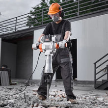 2100W Heavy Duty Demolition Jack Hammer 1 Flat Chisel Gloves and Goggles (2 Pieces)
