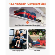 Kids Ride-On Luggage – 18" Carry-On for Kids (Blue & White)
