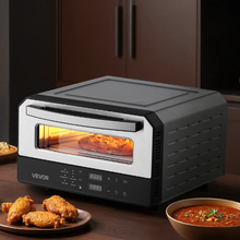 Smart Electric Pizza Oven 12" Countertop 750°F 5 Presets Touchscreen 2-Min Baking