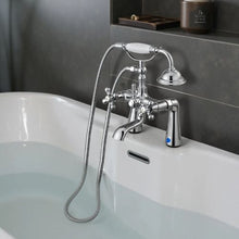 Clawfoot Tub Faucet Deck-Mount Bathtub Filler with Handheld Shower Chrome 360° Spout & 59" Hose