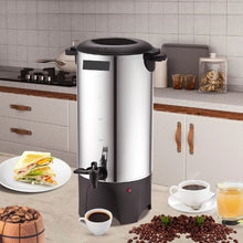 50 Cups Commercial Coffee Urn Stainless Steel Quick Brewing for Easy Cleaning Silver