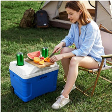 21 Qt Rolling Hard Cooler with Wheels Leak-Resistant 48-Hour Ice Retention Insulated Ice Chest