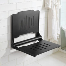 Foldable Wall-Mounted Shower Seat 17.8 in with Backrest 400 LB Capacity