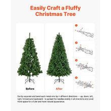Prelit Flocked Artificial Christmas Tree Xmas with 470 Colorful LED and 11 Lighting Modes Decoration (7.5FT)