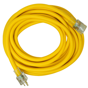50" Feet Yellow Extension Cord 10/3 SJEOOW Power Light Indicator At Outdoor Cold Weather 1788SW0002