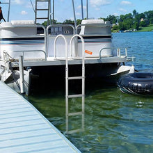 Removable 4-Step Dock Ladder 500 lbs Capacity Aluminum Nonslip Rubber Mat DLR4