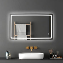 36" x 60" LED Bathroom Mirror with Anti-Fog Frontlit & Backlit Dimmable 3-Color Temperature Wall Mounted