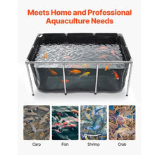200-Gal PVC Koi Fish Pond with Viewing Panel Stainless Steel Frame & Drain Valve
