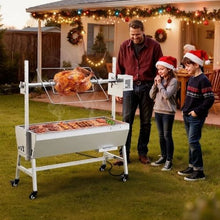 Charcoal Rotisserie Grill 38W Pig & Lamb Spit Roaster 132 LB Capacity 7-Level Height Stainless Steel
