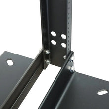 2 Post 7 Foot Aluminum Network Rack Black 34-100807-GRU1K