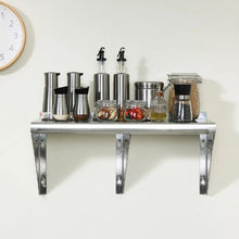 18 X 72 In Stainless Steel Shelf Wall Mounted Floating Shelving with Brackets for Kitchen WMS1872