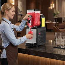 2x6 L Commercial Slushy Machine 50 Cups Margarita Machine for Supermarkets Cafes Restaurants Bars and Home Use Silver