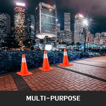 18" Traffic Cones 20 Pack with Reflective Collars & PVC Base for Parking and Hazard Zones