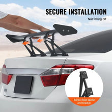 GT Wing Car Spoiler 43.3" Universal Adjustable Aluminum Rear Wing (Racing Black)