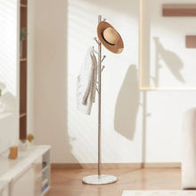 Modern Freestanding Coat Rack Stable Marble Base with 8 Hooks Stylish Hall Tree for Entryway & Office