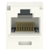22-26 AWG Mini-Com RJ45 TG Style Cat6A 10Gig UTP Jack Module Polycarbonate CJ6X88TGIW-C (Pack of 100)