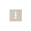 Leviton Dual-Gang QUICKPORT Wallplate 3-Port Light Almond 42080-3TP