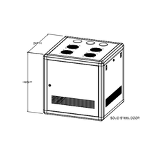 12 RU 19" Free Standing Black Cabinet CC1203