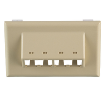 PVC 4Port Surface Raceway Single Gang Faceplate Fittings Ivory T70FH4EI