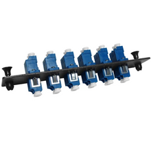 6-Port Single Mode Fiber Adapter Panel LC/UPC Duplex Couplers with Flanges FB24-2612LCC12