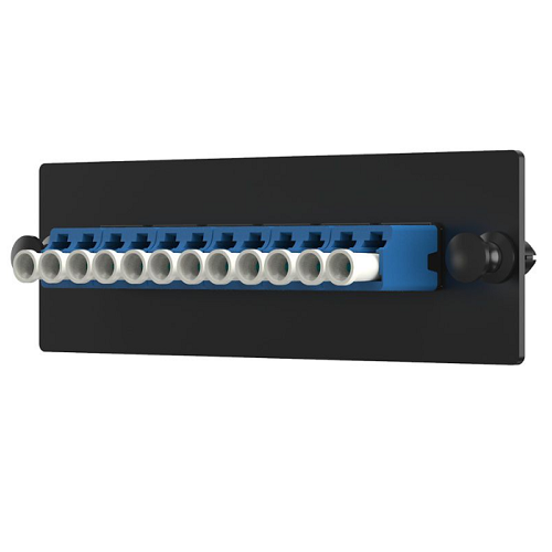 12 Port Opticom LC Fiber Adapter Panel Simplex OS1/OS2 FAP12WBULCZ