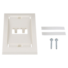 2 Port Mini-Com Executive Series Single Gang Faceplate Mount ABS CFPE2IWY